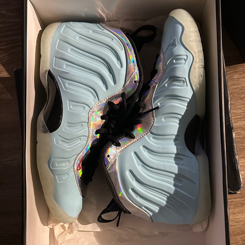 Nike Kids Light Blue Holographic Sneakers